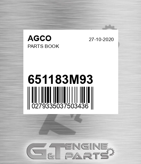 651183M93 AGCO Parts Book