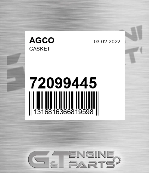 72099445 AGCO Gasket