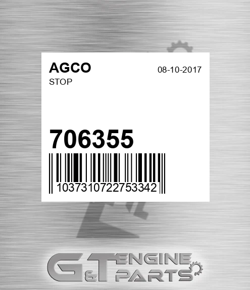 706355 AGCO Stop