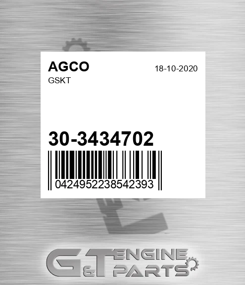 30-3434702 Gskt for AGCO