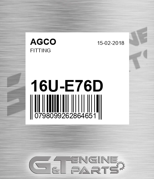 16U-E76D Fitting