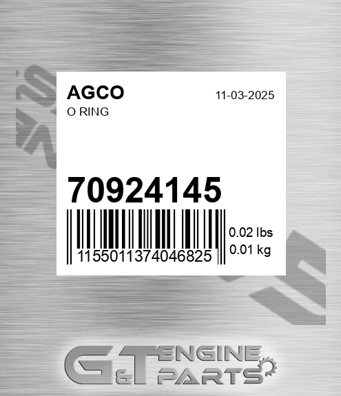 70924145 AGCO O Ring