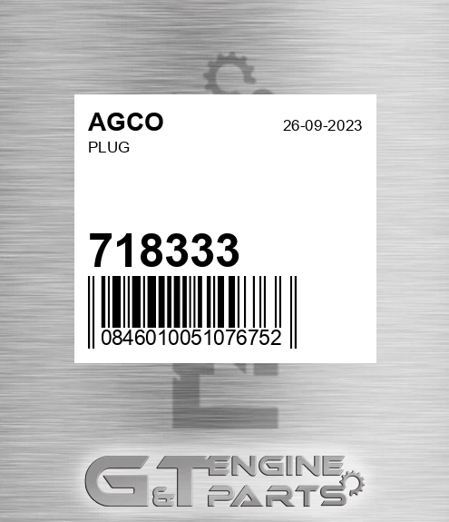 718333 AGCO Plug