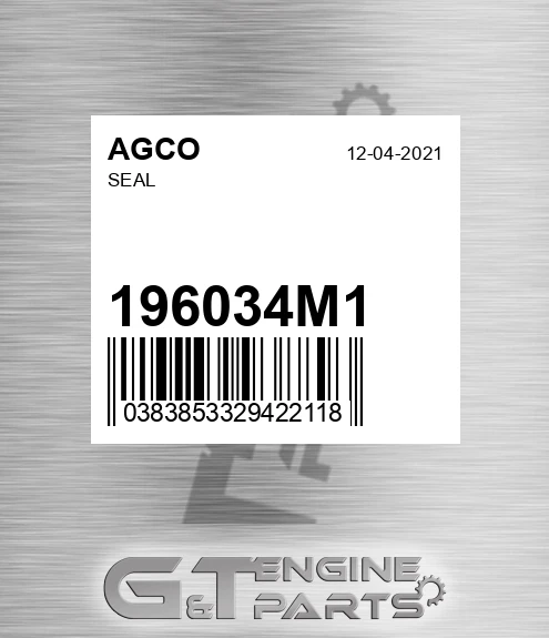 196034M1 Seal for AGCO