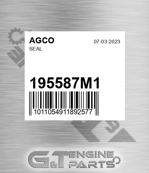 195587M1 Seal for AGCO