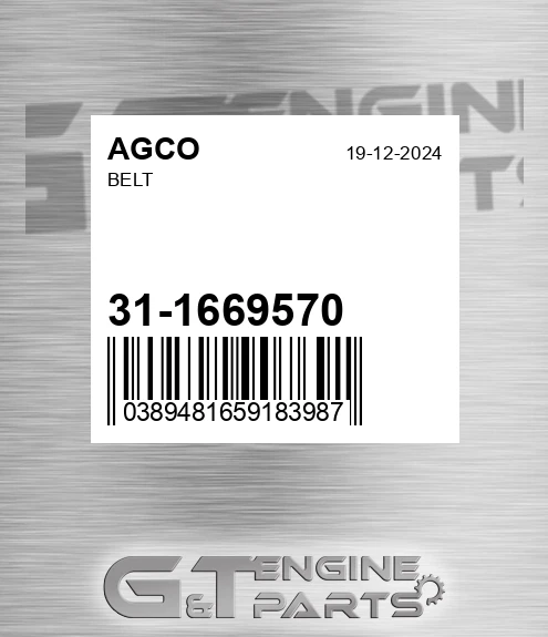 31-1669570 Belt