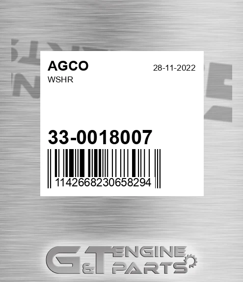 33-0018007 Wshr for AGCO