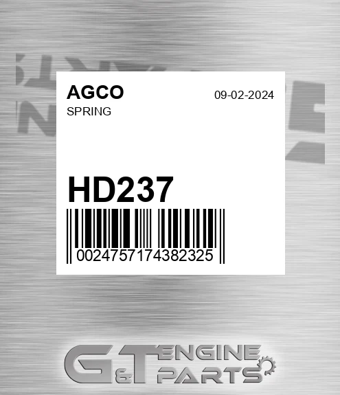 HD237 AGCO Spring