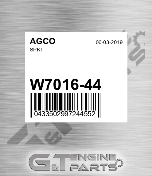 W7016-44 Spkt for AGCO
