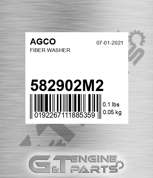582902M2 Fiber Washer