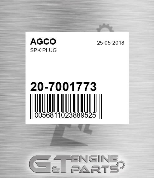 20-7001773 Spk Plug for AGCO
