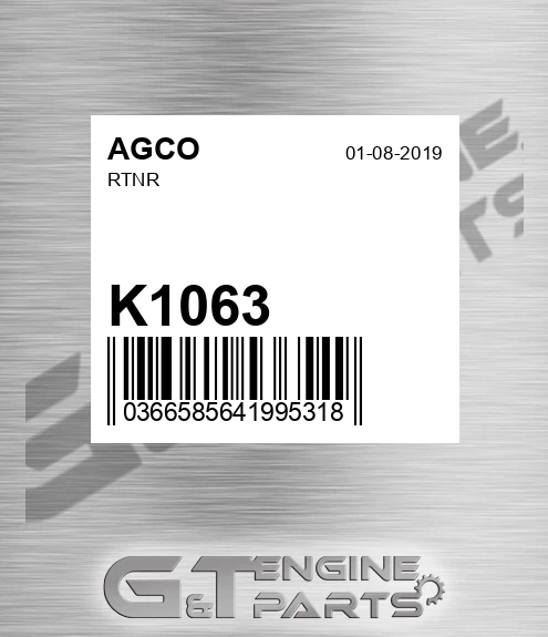 K1063 Rtnr for AGCO