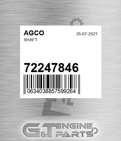 72247846 Shaft for AGCO
