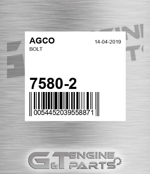 7580-2 Bolt