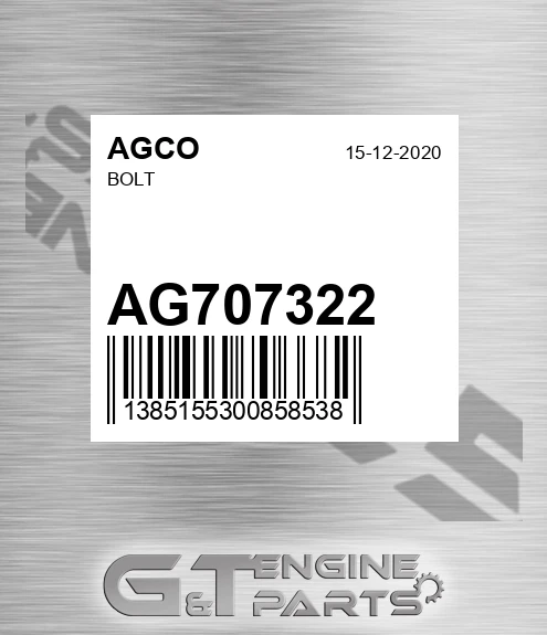 AG707322 Bolt for AGCO