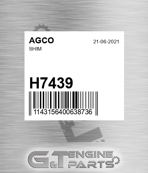 H7439 Shim for AGCO