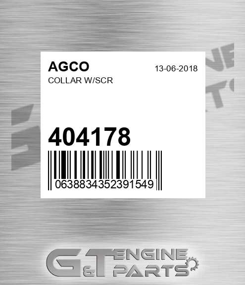 404178 Collar W/scr