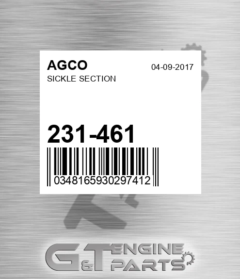 231-461 Sickle Section for AGCO