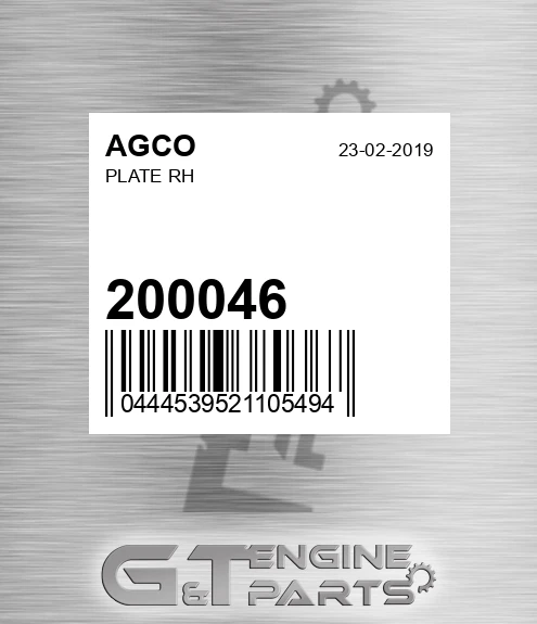 200046 Plate Rh