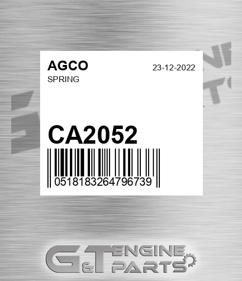 CA2052 Spring for AGCO