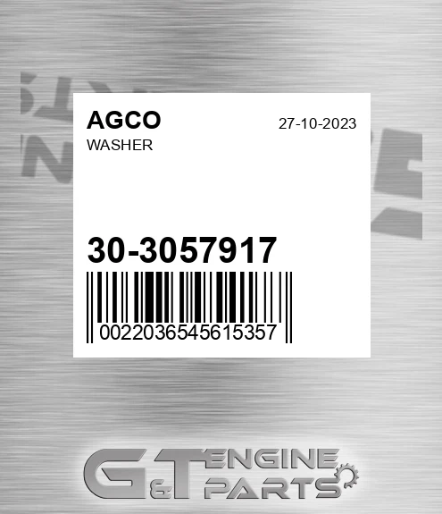 30-3057917 Washer for AGCO