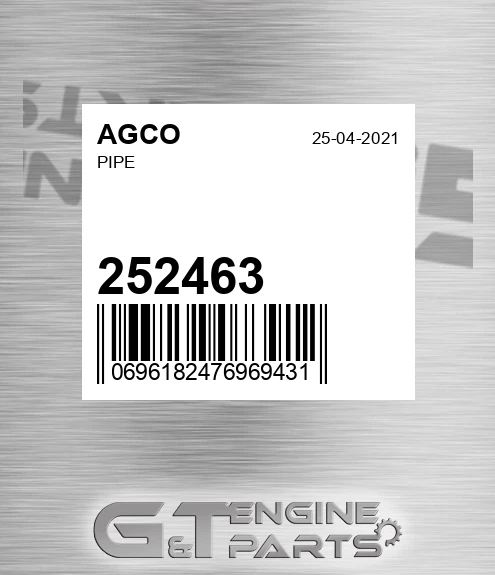 252463 AGCO Pipe