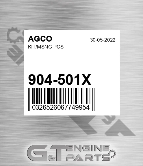 904-501X Kit/msng Pcs for AGCO