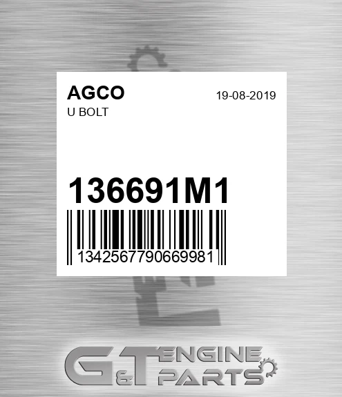 136691M1 U Bolt for AGCO