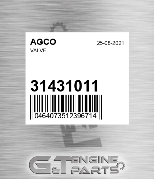 31431011 Valve for AGCO