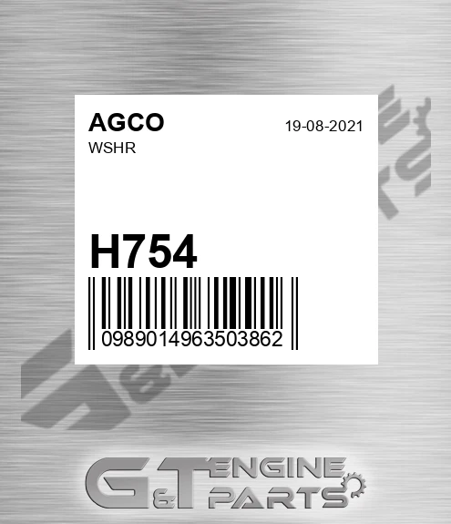 H754 Wshr for AGCO