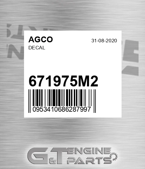 671975M2 Decal for AGCO