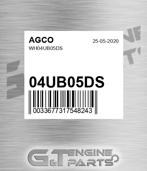 04UB05DS Wh for AGCO