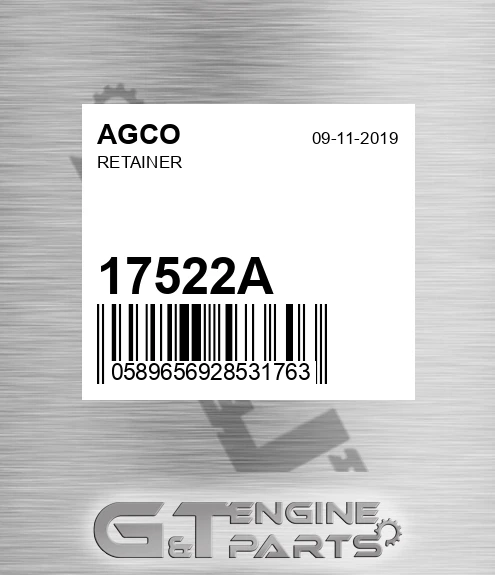 17522A AGCO Retainer