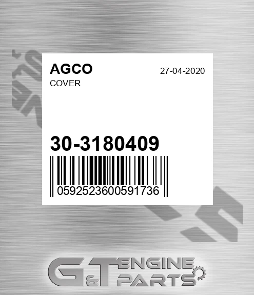 30-3180409 Cover for AGCO
