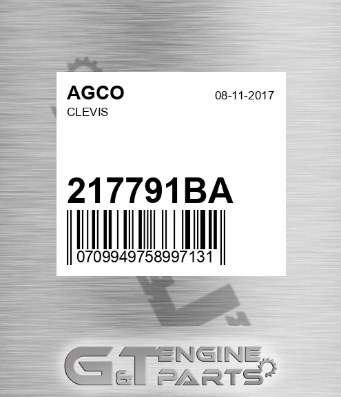 217791BA Clevis for AGCO