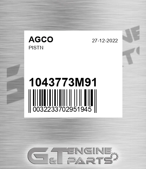 1043773M91 Pistn for AGCO