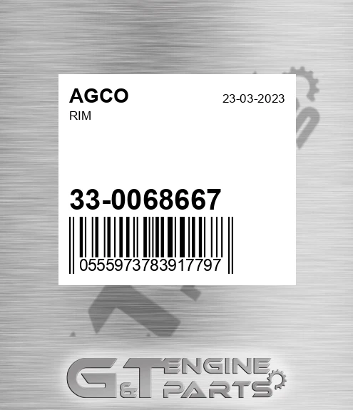 33-0068667 Rim for AGCO