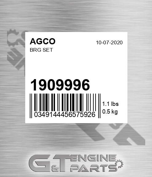 1909996 Brg Set for AGCO