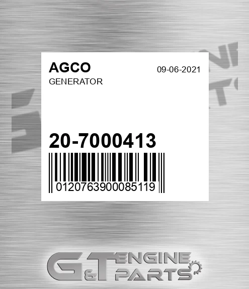 20-7000413 Generator for AGCO