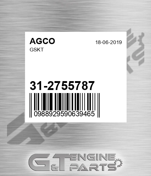 31-2755787 Gskt for AGCO