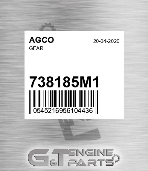 738185M1 AGCO Gear