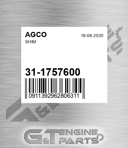 31-1757600 Shim for AGCO
