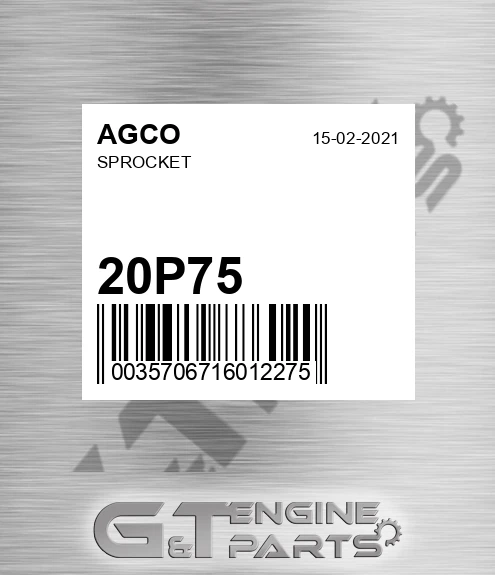 20P75 AGCO Sprocket