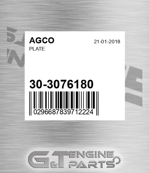 30-3076180 Plate for AGCO