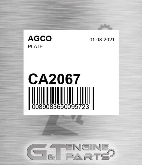 CA2067 Plate for AGCO