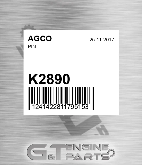 K2890 Pin for AGCO