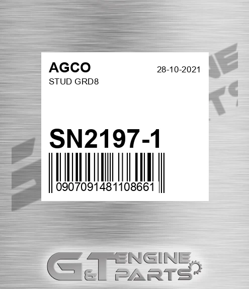 SN2197-1 Stud Grd8 for AGCO