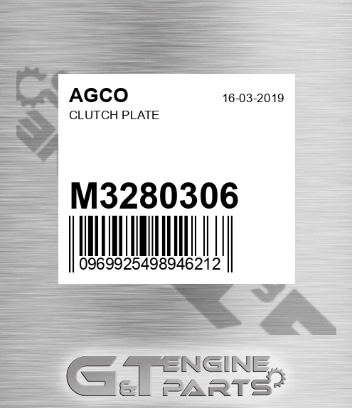 M3280306 Clutch Plate