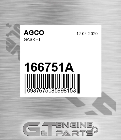 166751A Gasket