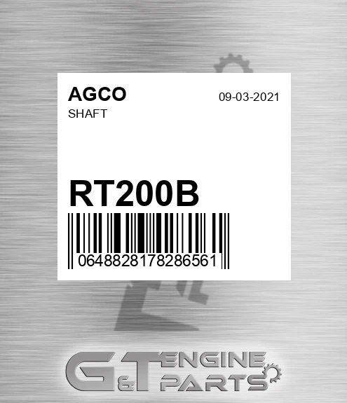 RT200B AGCO Shaft